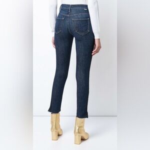MOTHER Stunner Zip Ankle Step Fray Wash Sweeping
Racer Skinny Jeans